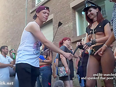 Sexy Jeny Smith at Christopher Street Day parade at Cologne. With Public Nude scenes.